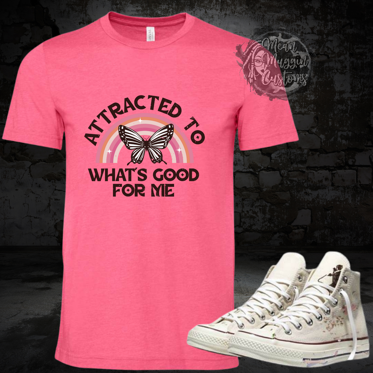 Custom Attracted What's Good for Me Graphic Tee Grunge Gothic Emo Kid Men Women Unisex T Shirt