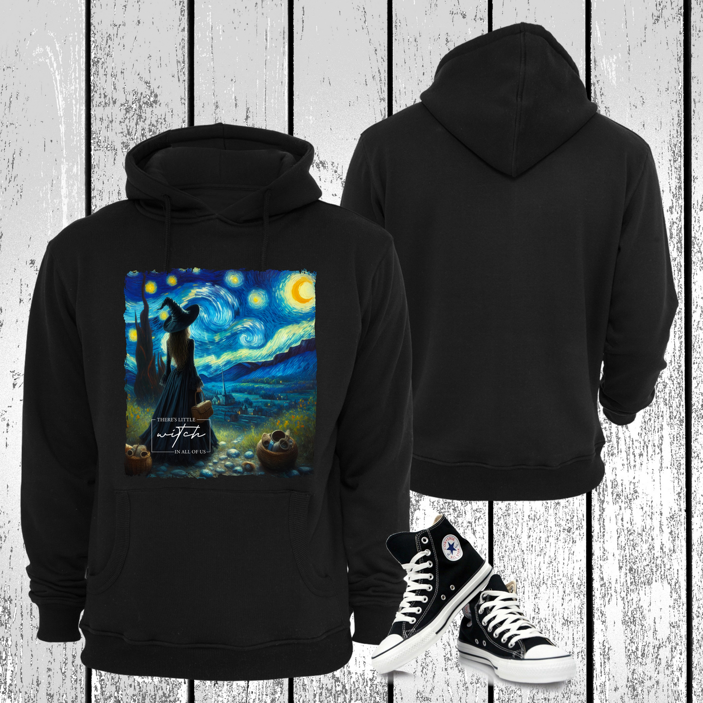 Mystic Haunt Witch Night Graphic Adult Unisex Hoodie