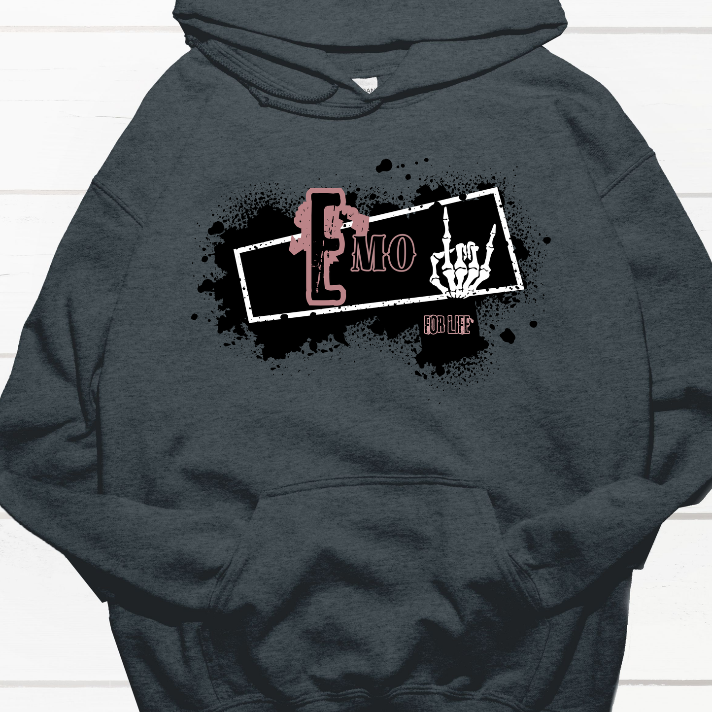 Pink Emo for Life Tee Graphic Hoodie