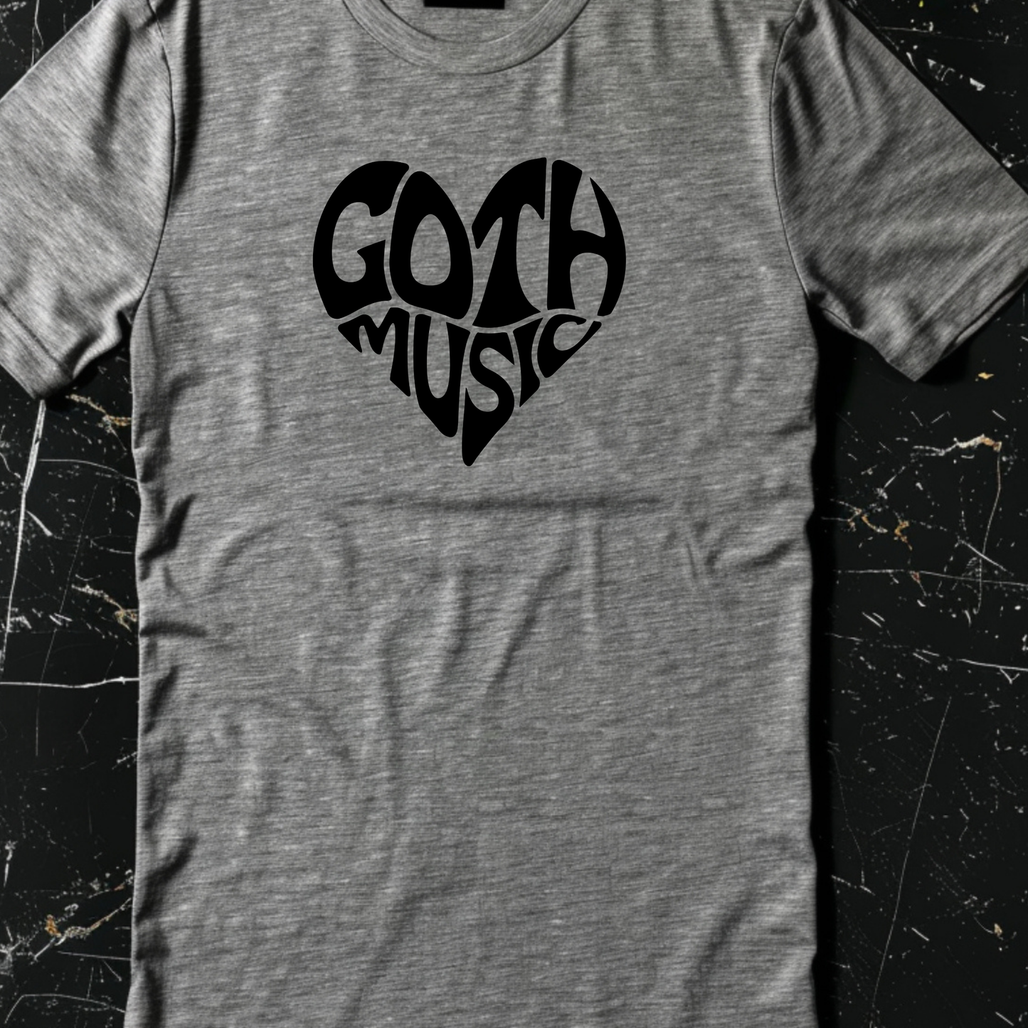 Custom Goth Music Heart Graphic Tee Grunge Gothic Emo Kid T Shirt