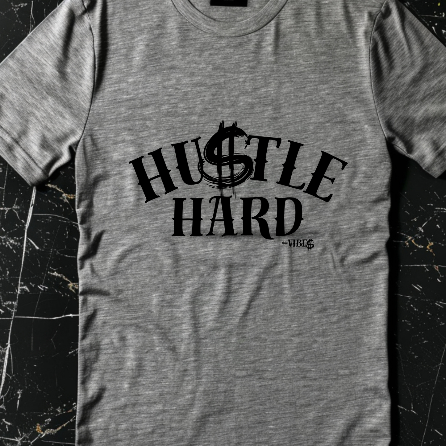 Custom Hustle Hard Hashtag Vibes Graphic Tee Grunge Gothic Emo Kid T Shirt