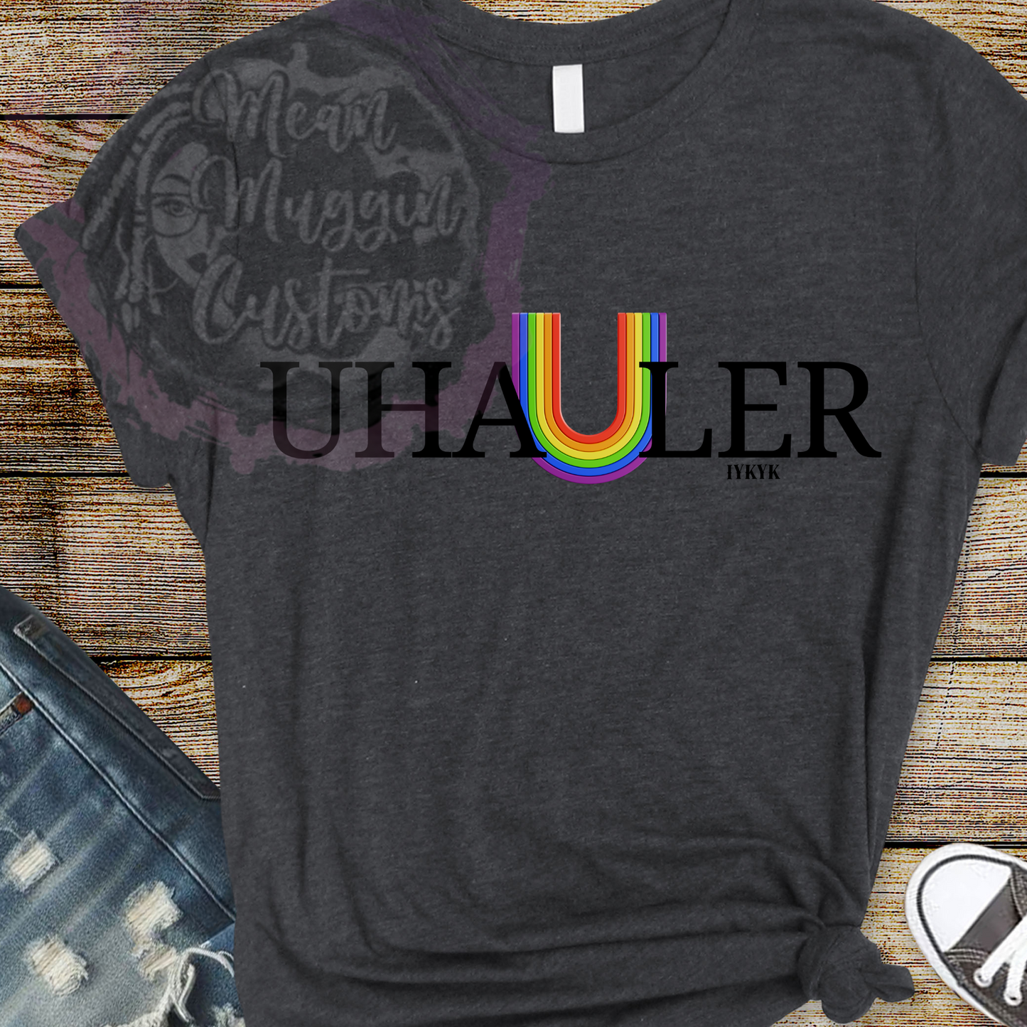 Custom Uhauler Pride LGBTQ Graphic Tee Grunge Gothic Emo Kid T Shirt lesbian Gay Queer