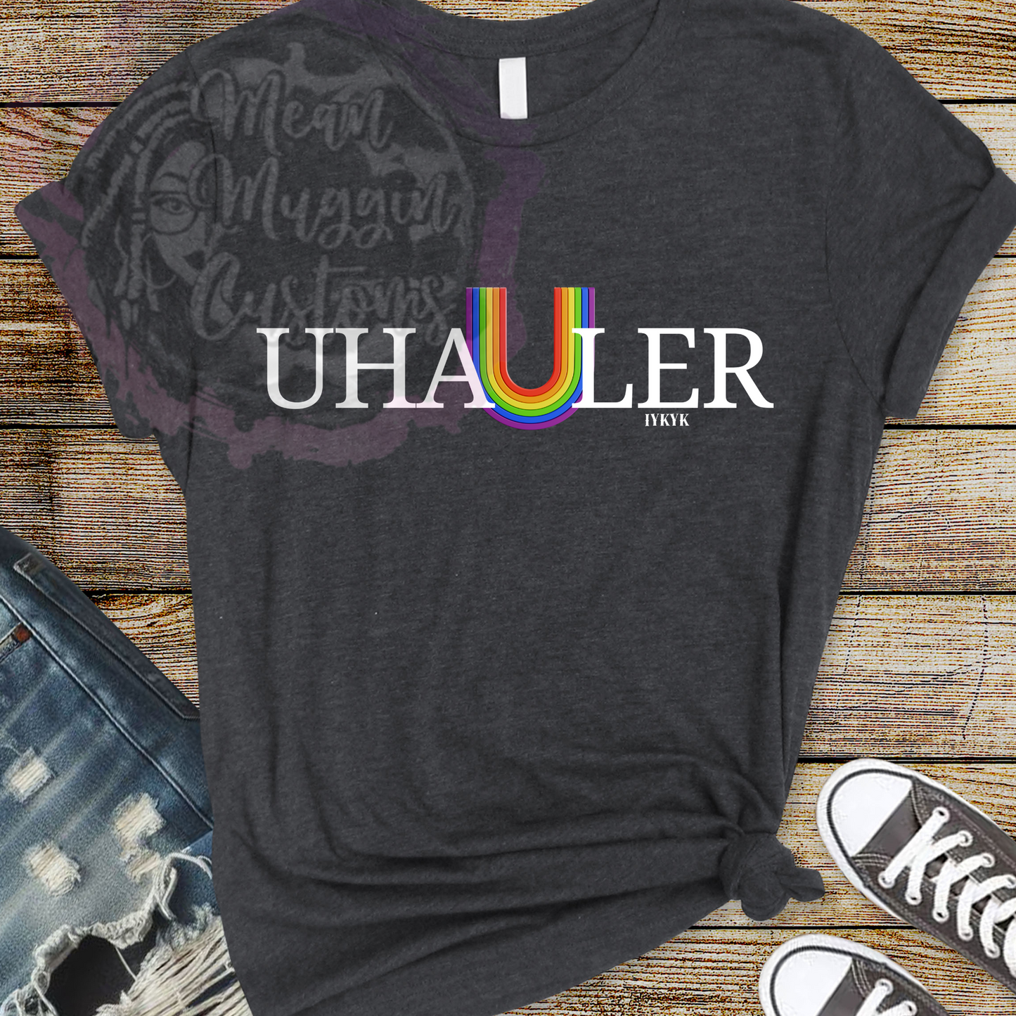 Custom Uhauler Pride LGBTQ Graphic Tee Grunge Gothic Emo Kid T Shirt lesbian Gay Queer