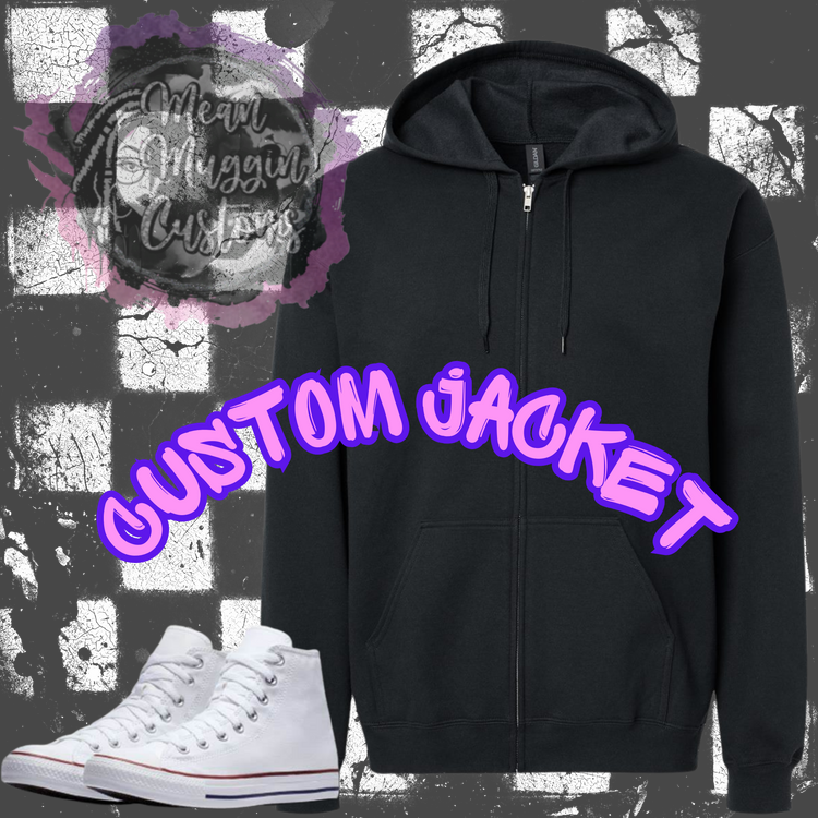 Customized Hooded Zip Front Jacket