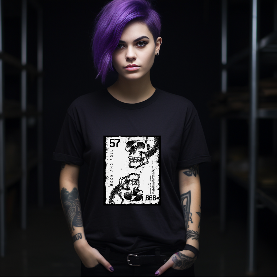 Custom Baddies Rock N Roll Emo Graphic Tee Grunge Gothic Emo Kid Men Women Unisex T Shirt