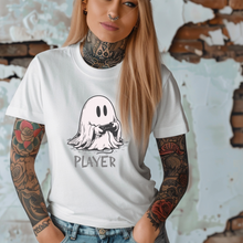 Load image into Gallery viewer, Custom Ghost Gamer Player Graphic Tee Grunge Gothic Emo Kid Men Women Unisex T Shirt
