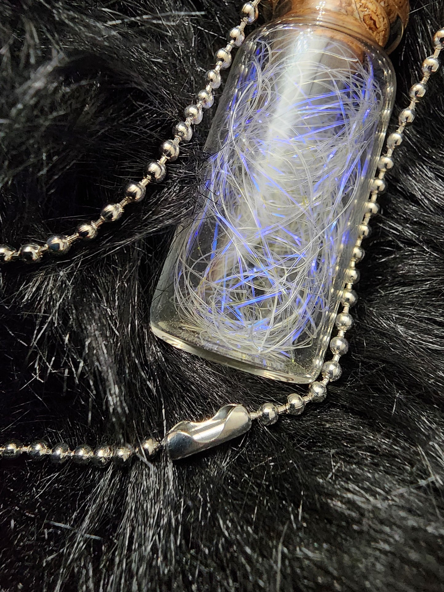 Unicorn Hair Potion Charm with Ball Necklace