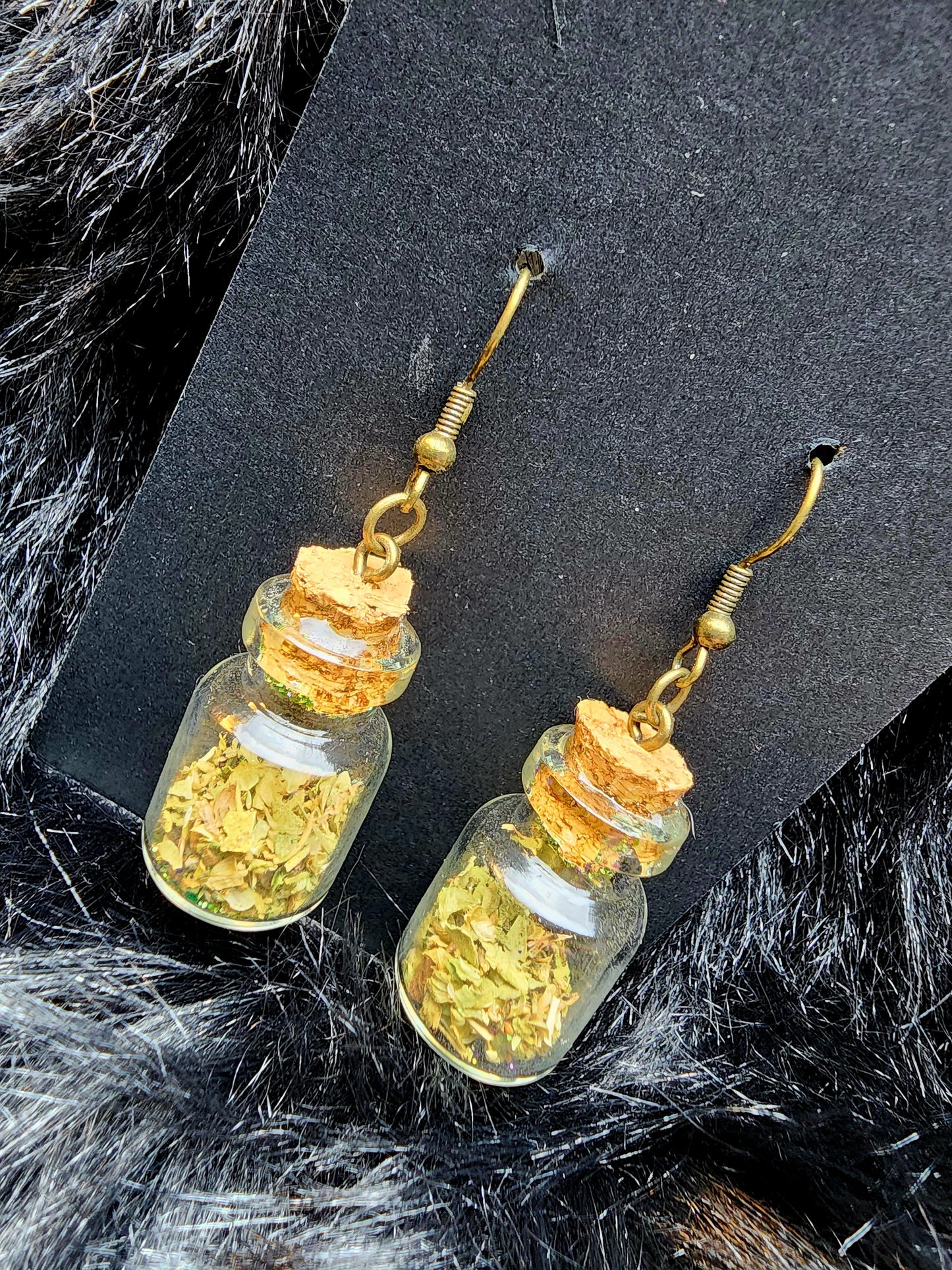 Herb Filled Jar Earrings Break In case of an Emergency