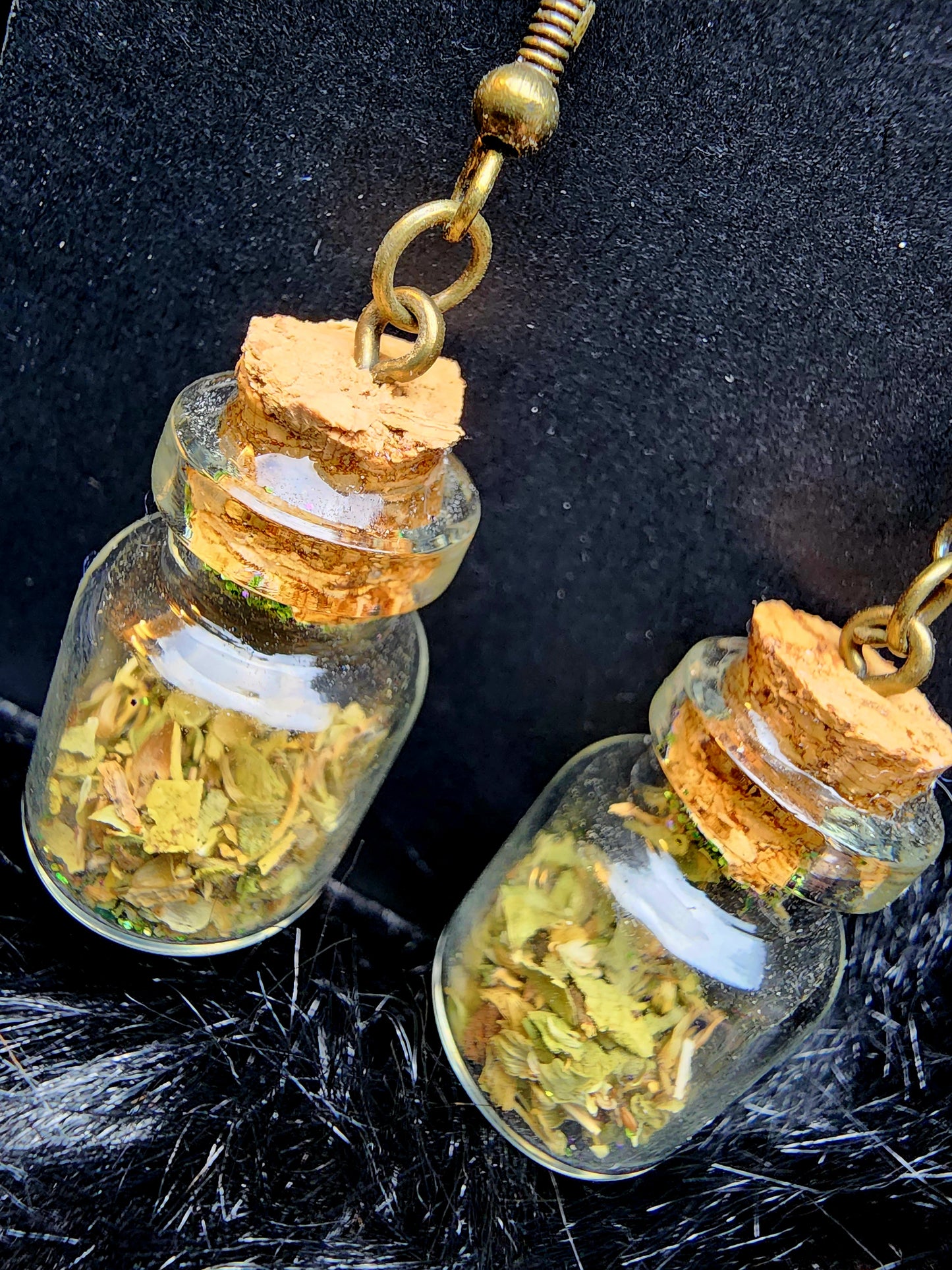 Herb Filled Jar Earrings Break In case of an Emergency