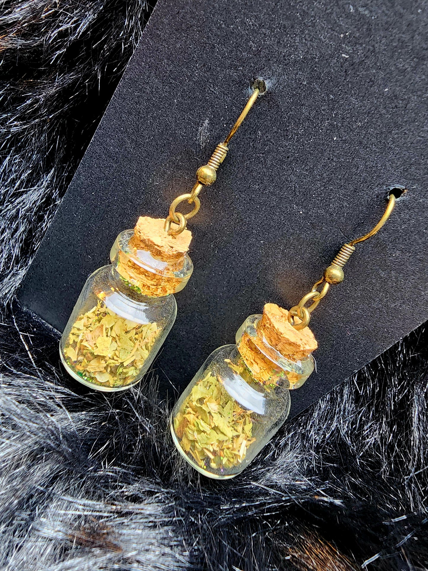 Herb Filled Jar Earrings Break In case of an Emergency