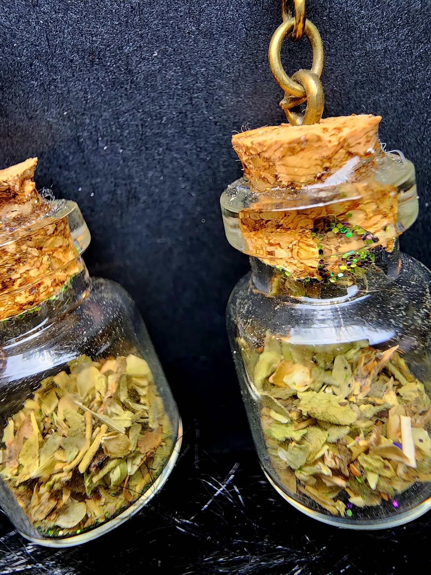 Herb Filled Jar Earrings Break In case of an Emergency