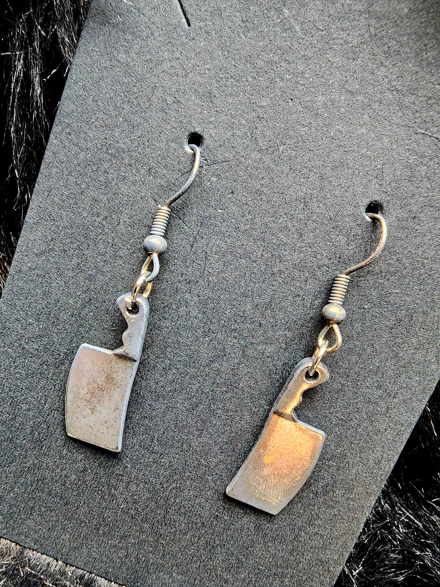 Aged Hatchet Earrings