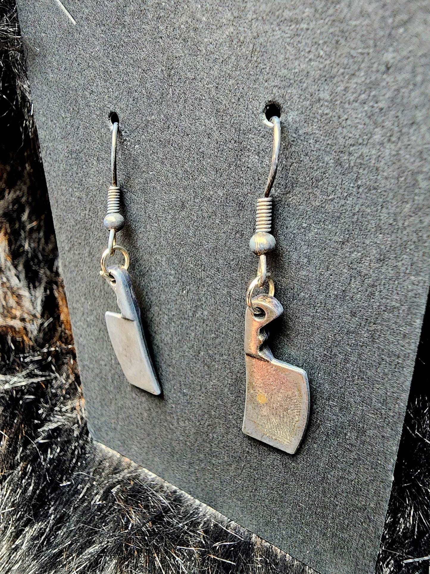 Aged Hatchet Earrings