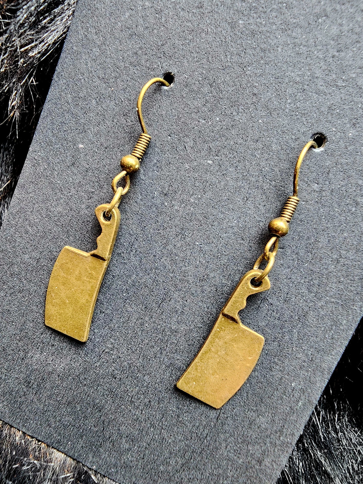 Aged Hatchet Earrings
