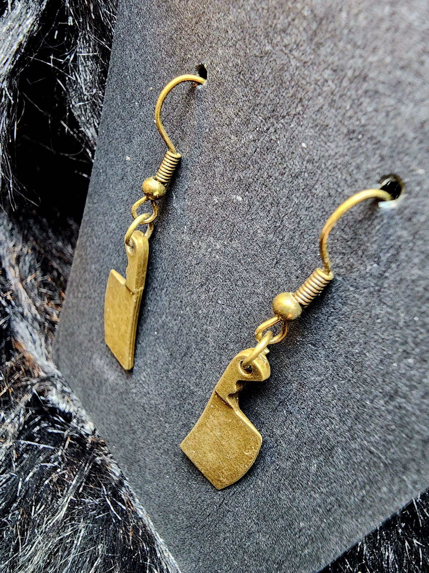 Aged Hatchet Earrings