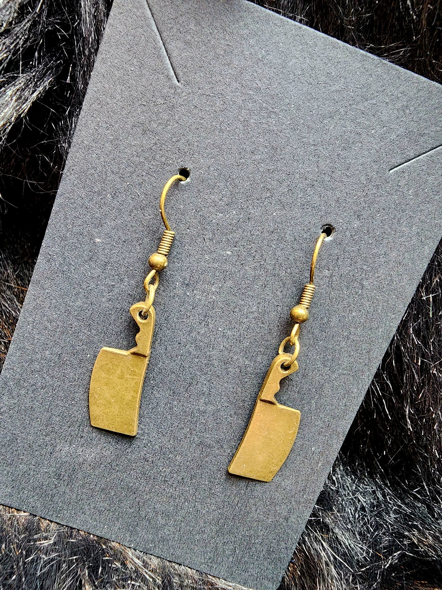 Aged Hatchet Earrings