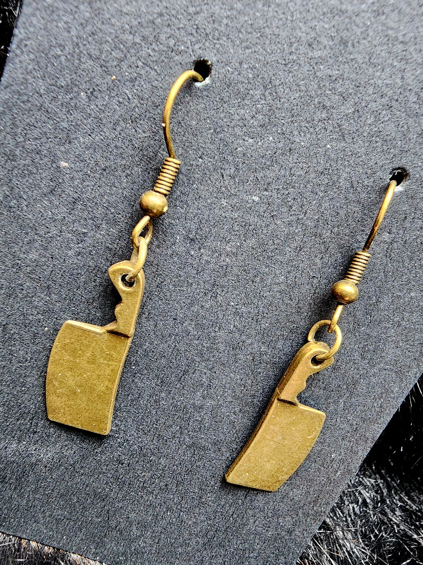 Aged Hatchet Earrings