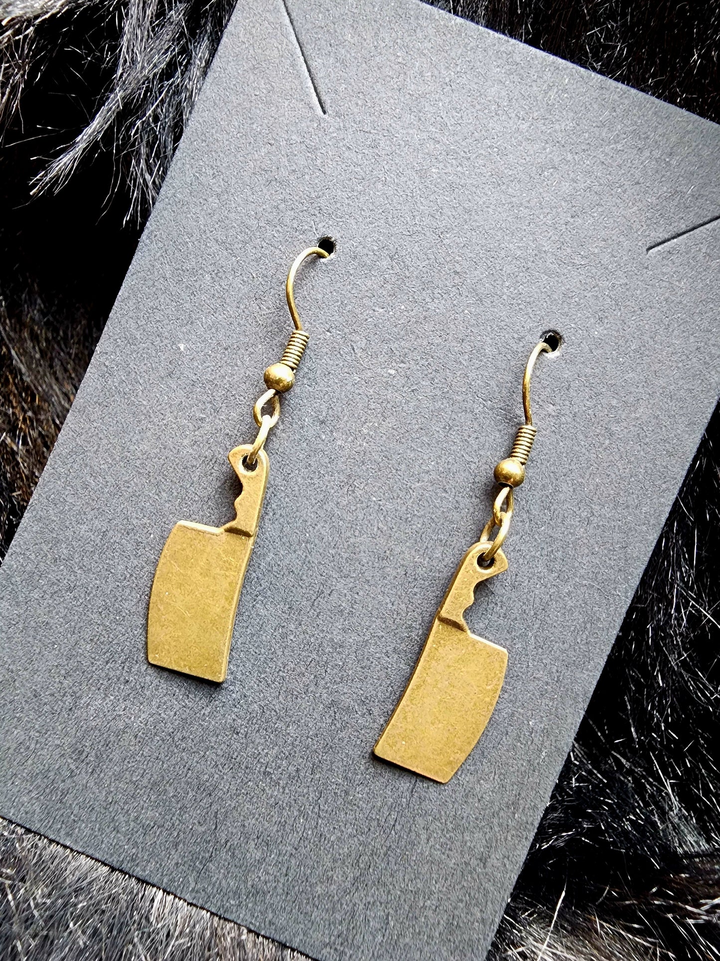 Aged Hatchet Earrings