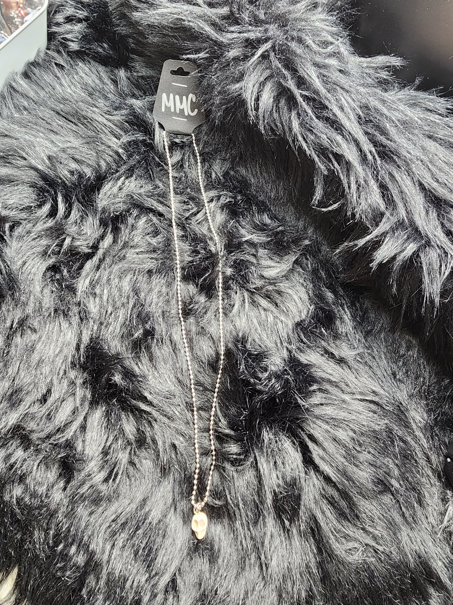 Skull Head Ball & Chain Necklace