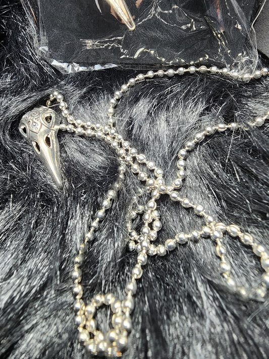 Raven Bird Skull Necklace