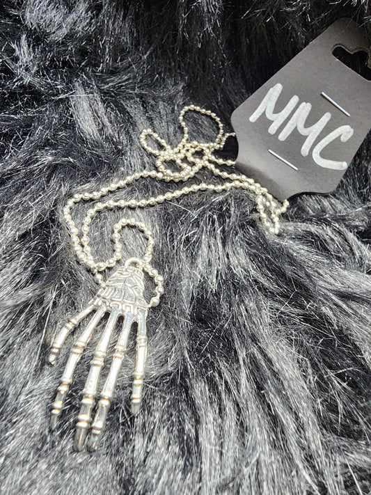 Skeleton Hand Emo Oddities Necklace