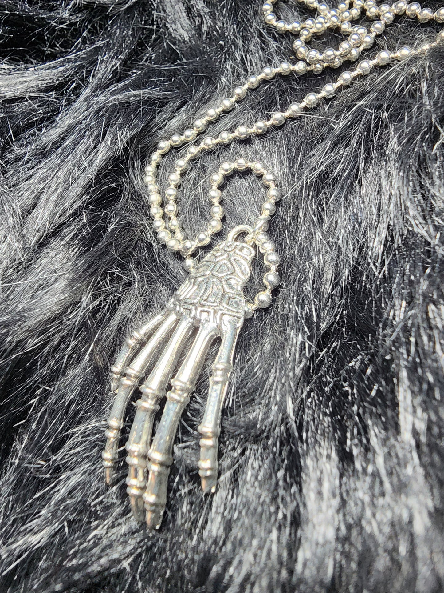 Skeleton Hand Emo Oddities Necklace