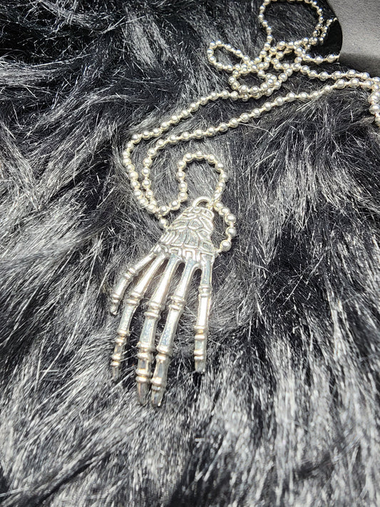 Skeleton Hand Emo Oddities Necklace