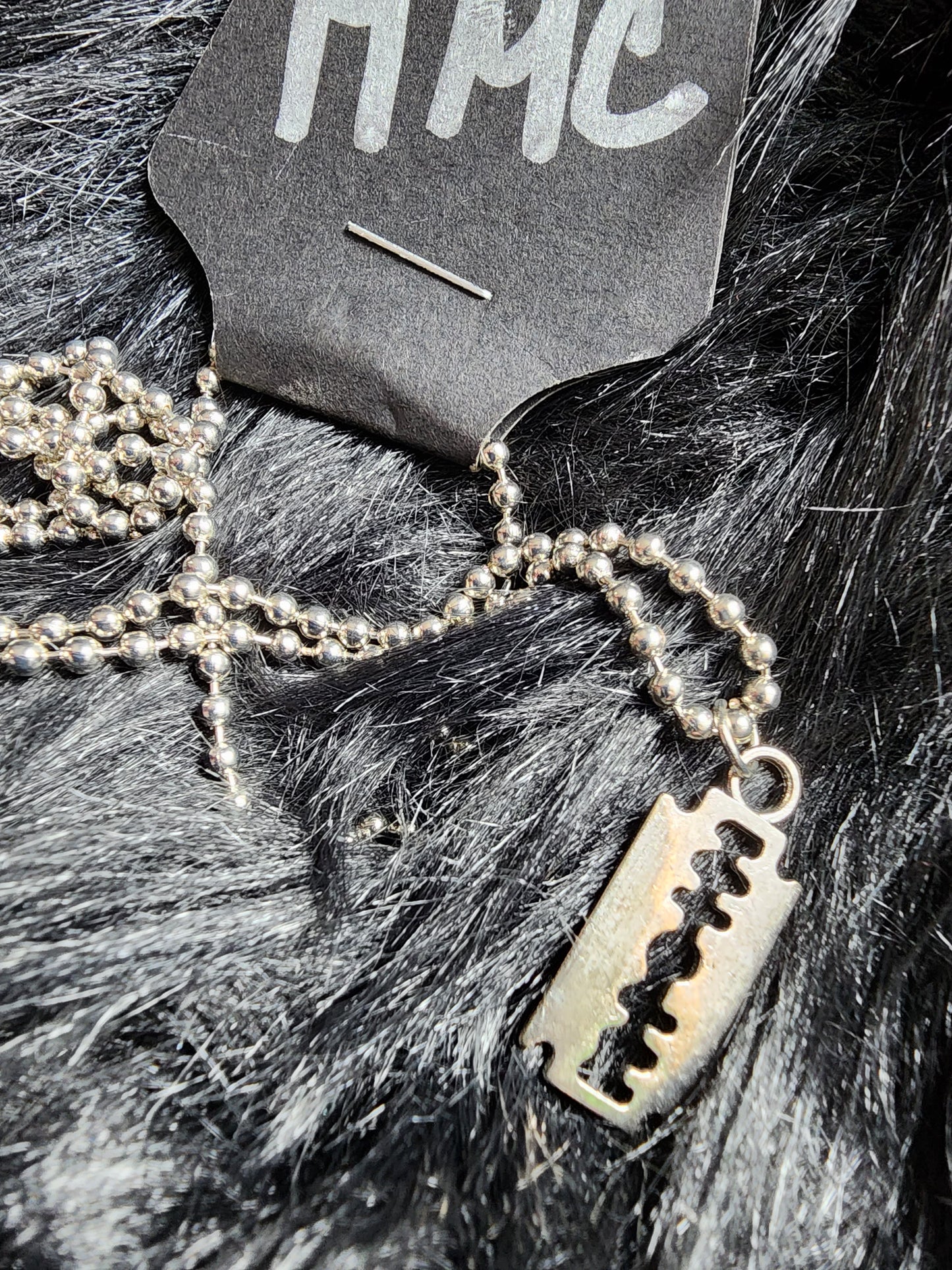 Oddity Razor Charm Necklace