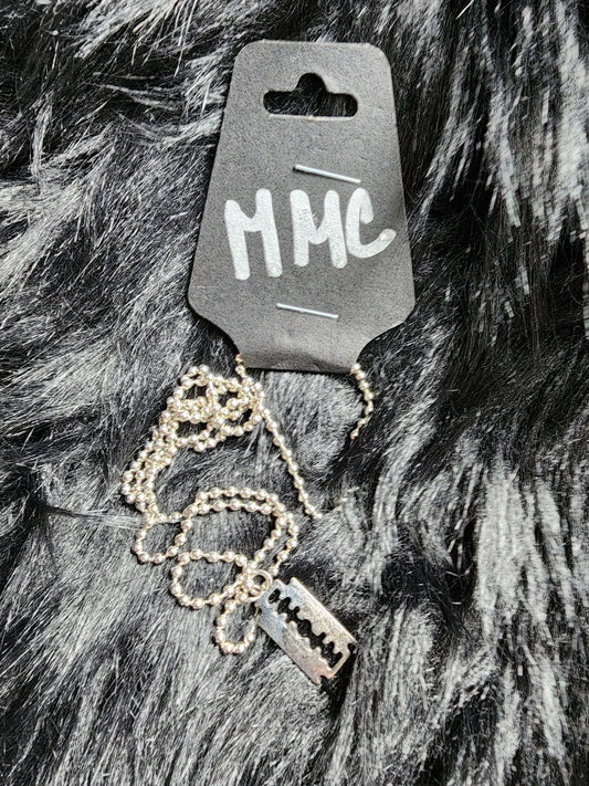 Oddity Razor Charm Necklace