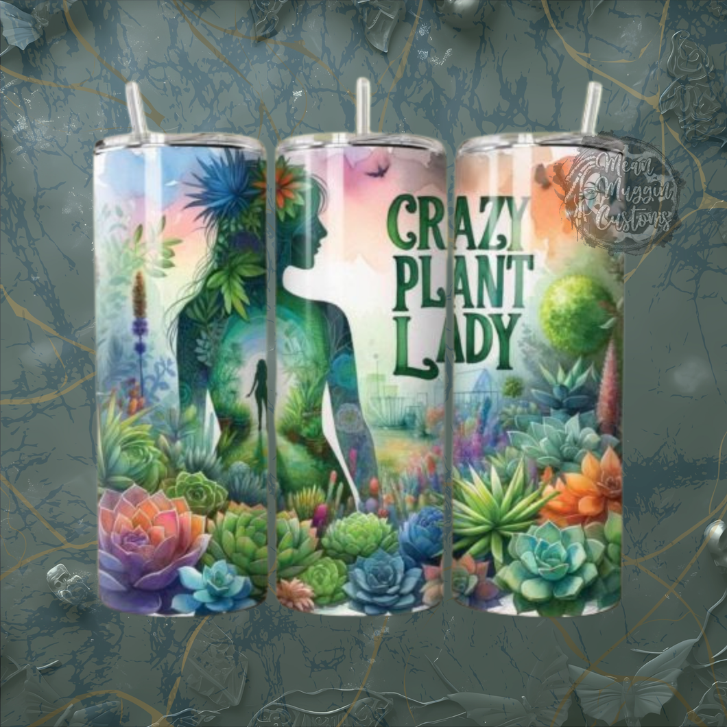 Vintage Mother Nature Crazy Plant Lady 20 oz Tumbler Cup Halloween Goth Grunge Punk Rock