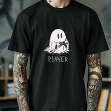 Load image into Gallery viewer, Custom Ghost Gamer Player Graphic Tee Grunge Gothic Emo Kid Men Women Unisex T Shirt
