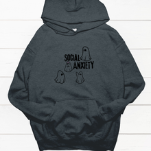 Load image into Gallery viewer, Custom Graphic Social Anxiety Tee Hoodie Grunge Gothic Emo Kid T Shirt Sweater Pull Over Sweatshirt
