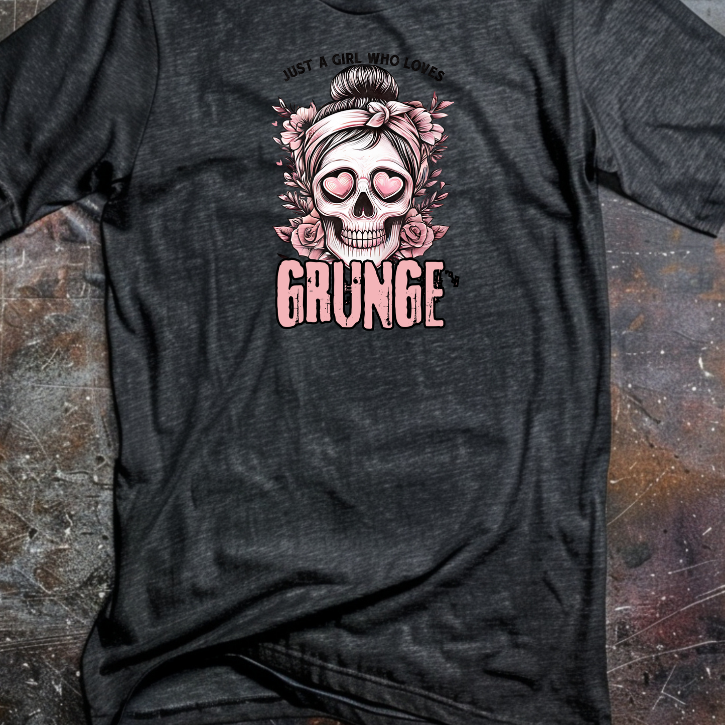 Custom Just a girl who loves grunge Graphic Tee Grunge Gothic Emo Kid T Shirt