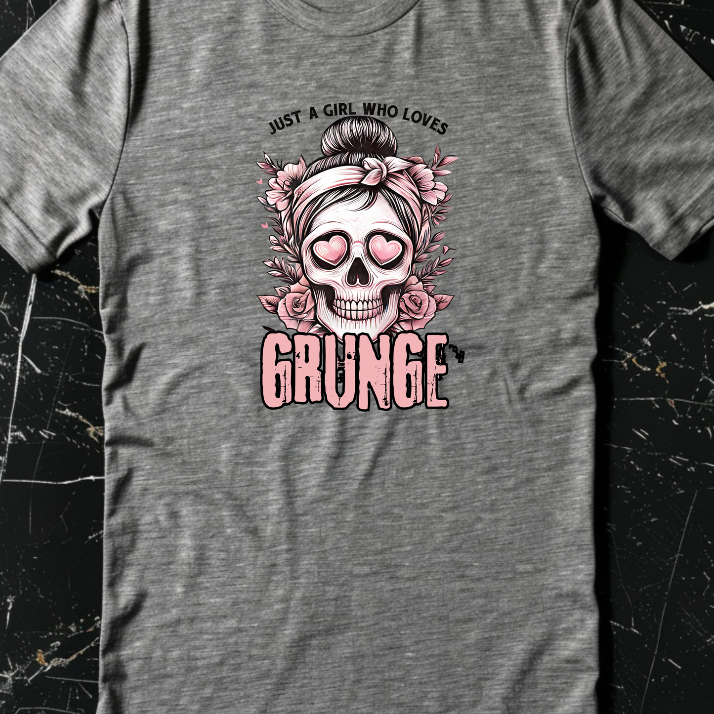 Custom Just a girl who loves grunge Graphic Tee Grunge Gothic Emo Kid T Shirt