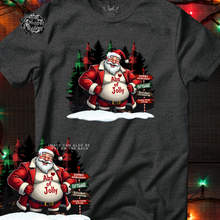 Load image into Gallery viewer, Custom Christmas Santa Abs of Jolly Graphic Tee Grunge Gothic Emo Kid Men Women Unisex T Shirt
