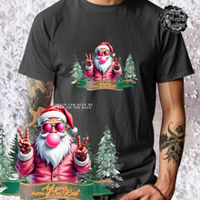 Load image into Gallery viewer, Custom Christmas Santa Ask Your Mom if I&#39;m Real Graphic Tee Grunge Gothic Emo Kid Men Women Unisex T Shirt
