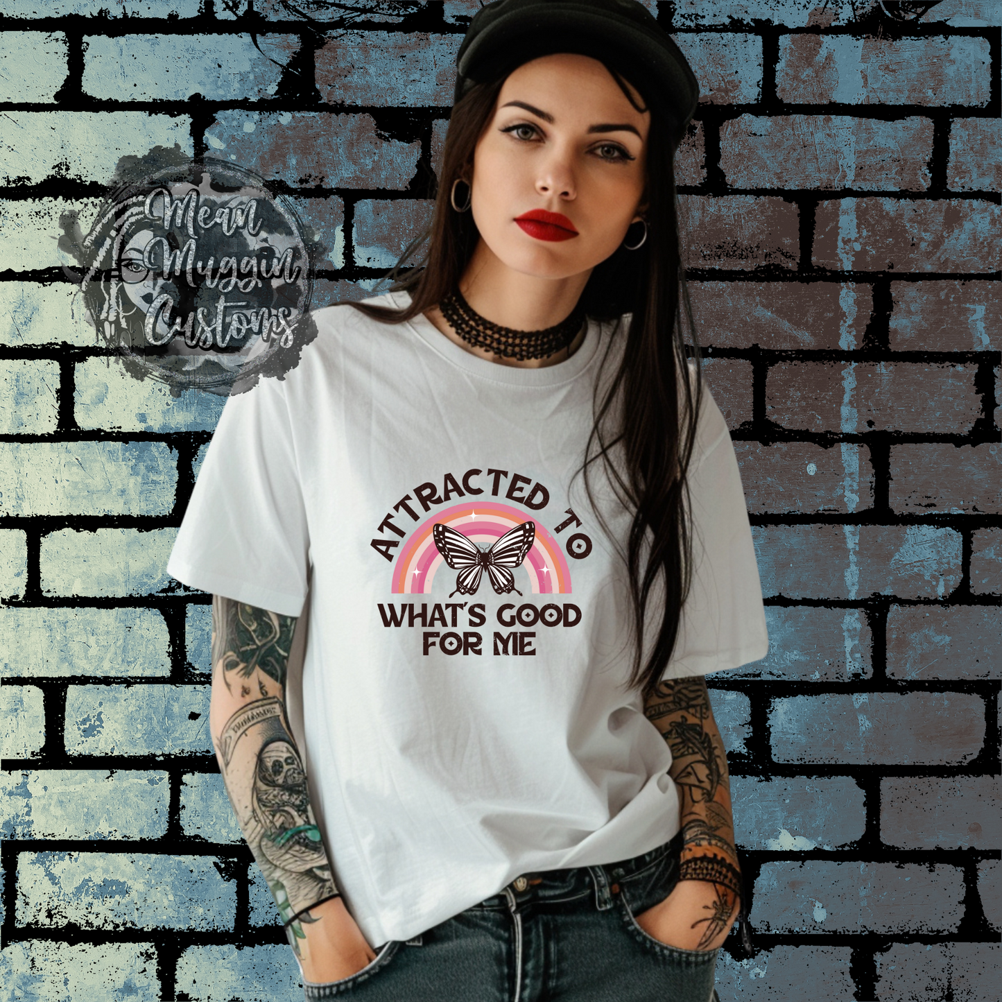 Custom Attracted What's Good for Me Graphic Tee Grunge Gothic Emo Kid Men Women Unisex T Shirt