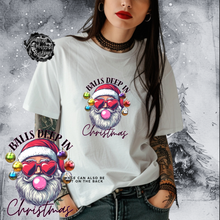 Load image into Gallery viewer, Custom Santa Balls Deep in Christmas Graphic Tee Grunge Gothic Emo Kid Men Women Unisex T Shirt
