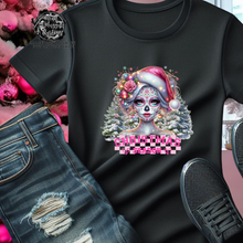 Load image into Gallery viewer, Custom Sugar Skull Christmas Season Graphic Tee Grunge Gothic Emo Kid Men Women Unisex T Shirt
