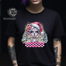 Load image into Gallery viewer, Custom Sugar Skull Christmas Season Graphic Tee Grunge Gothic Emo Kid Men Women Unisex T Shirt
