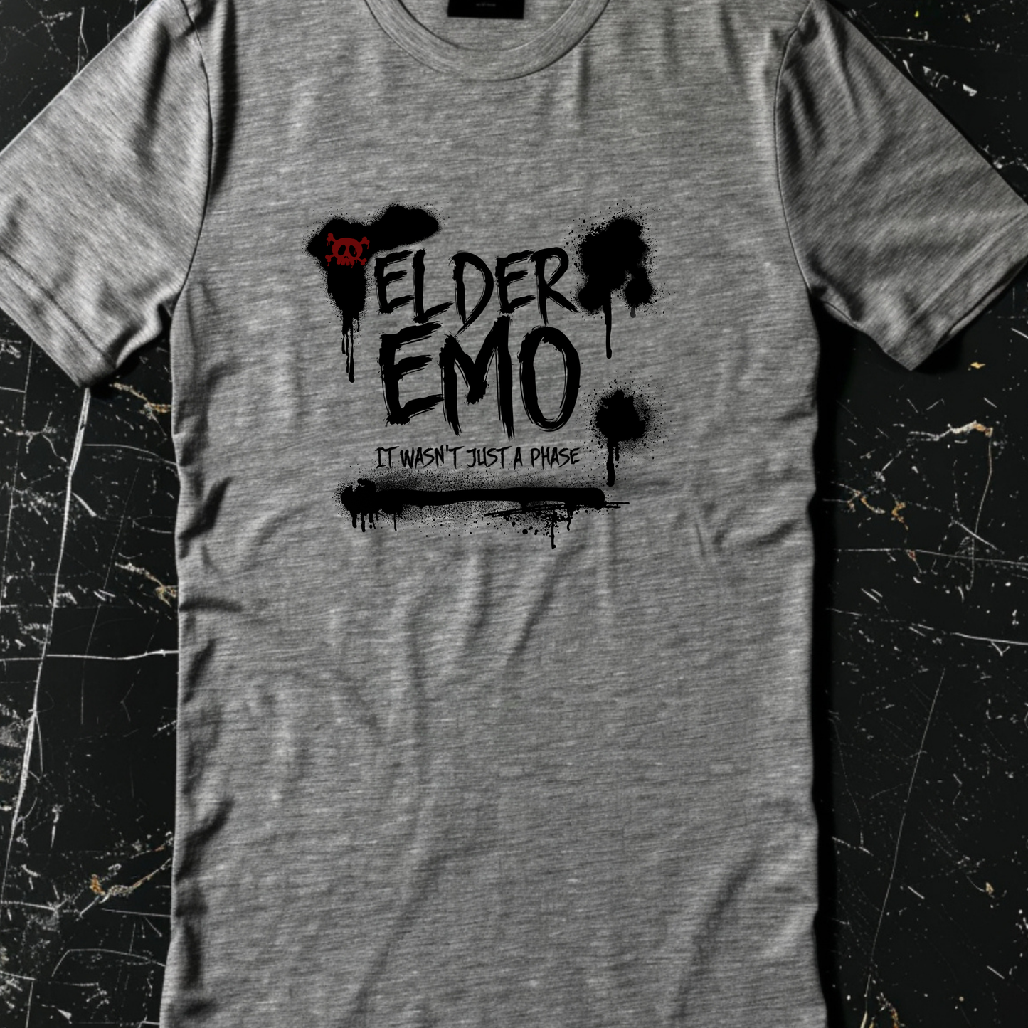 Custom Elder Emo It Wasn't Just a Phase Graphic Tee Grunge Gothic Emo Kid T Shirt