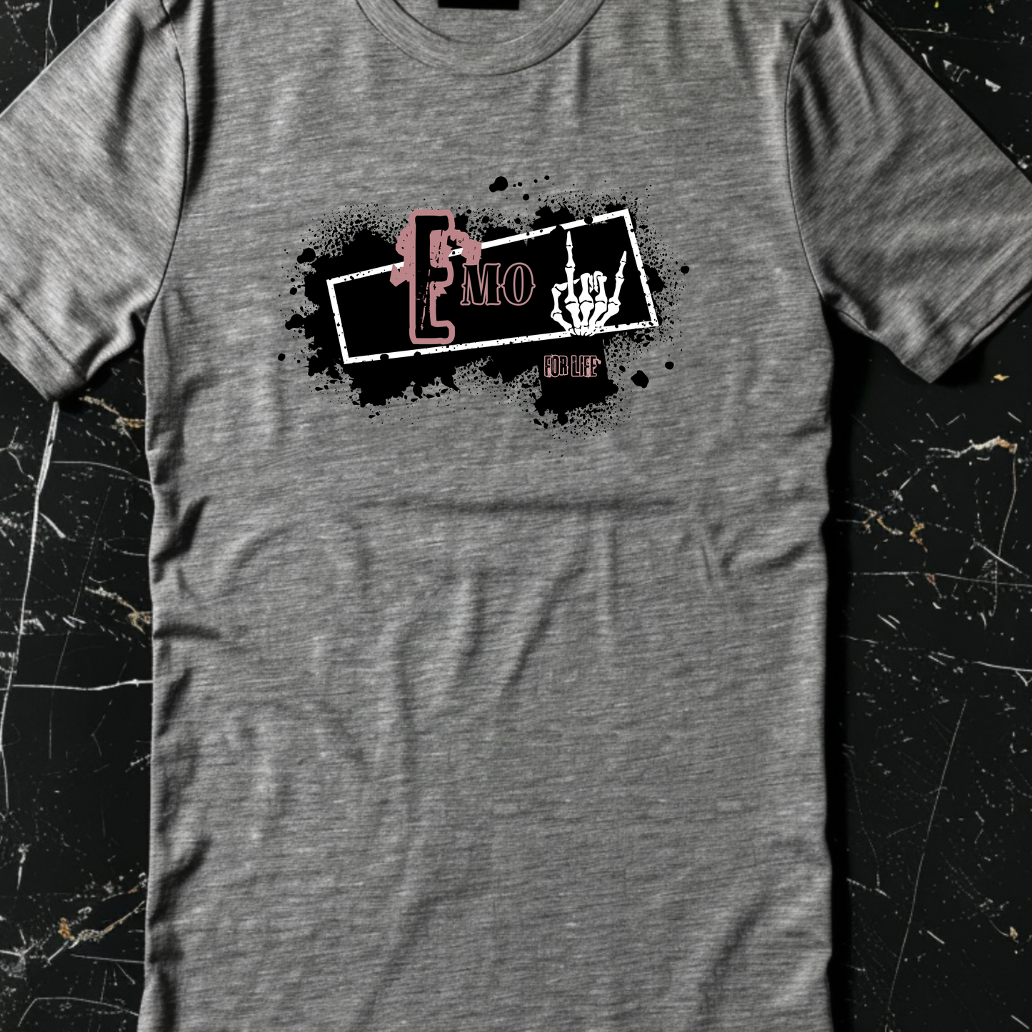 Custom Emo for Life Graphic Tee Grunge Gothic Emo Kid T Shirt
