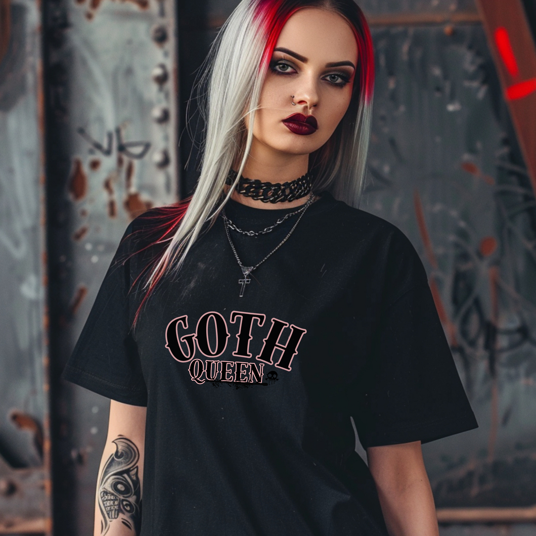 Custom Goth Queen Graphic Tee Grunge Gothic Emo Kid T Shirt