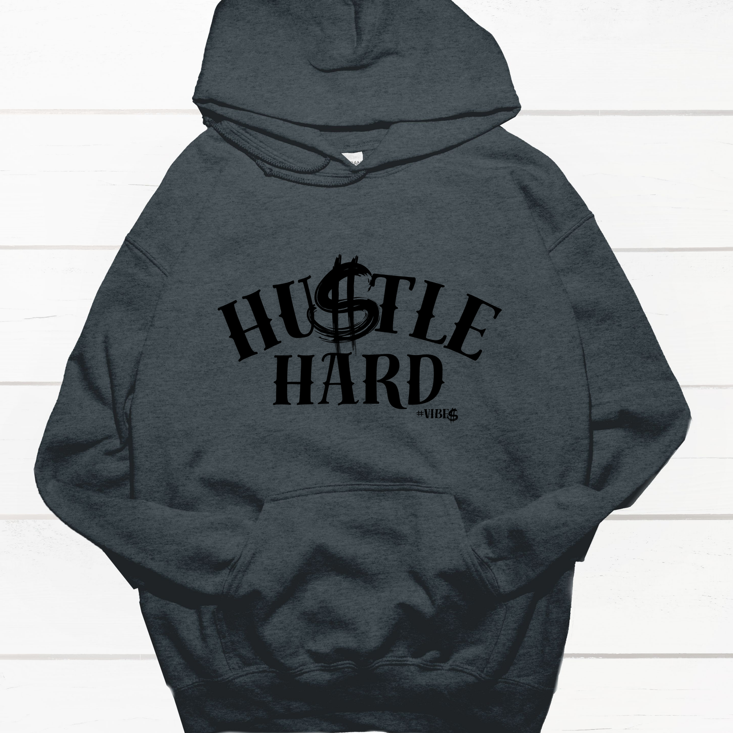 Hustle Hard Vibes Graphic Hoodie