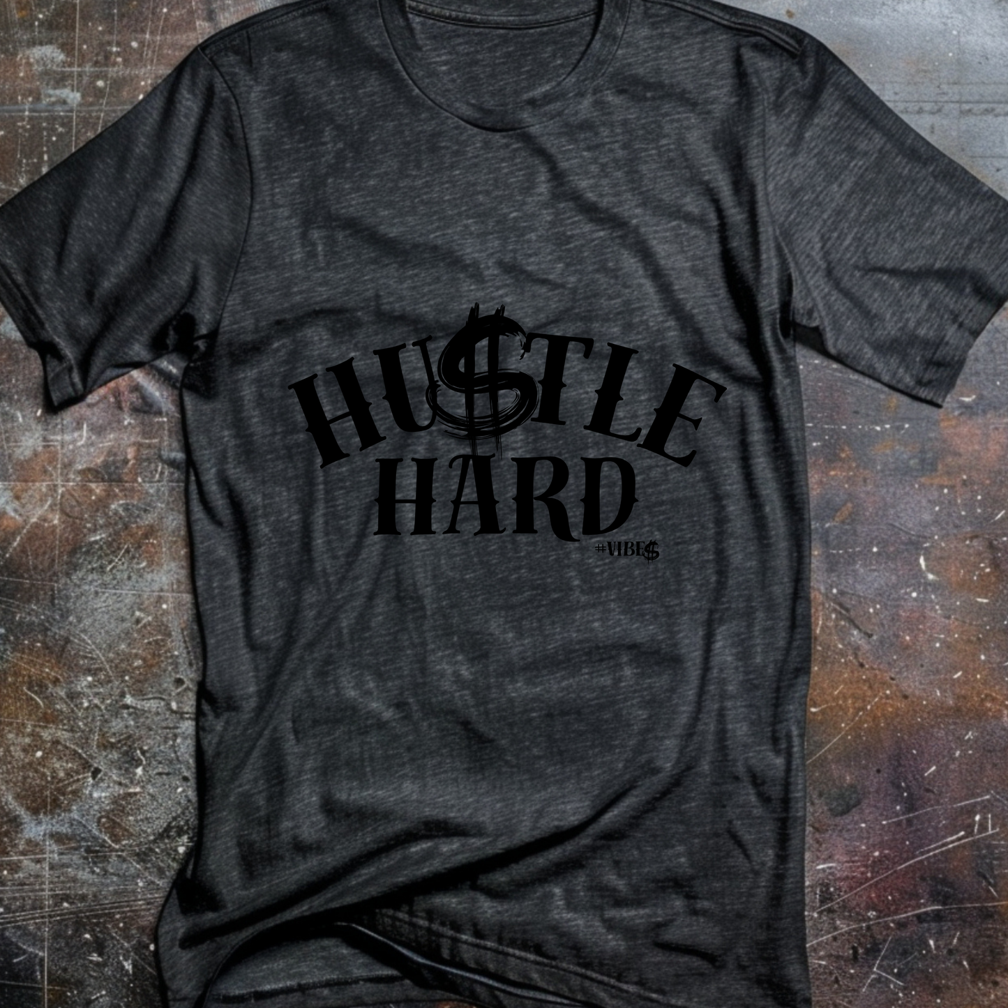 Custom Hustle Hard Hashtag Vibes Graphic Tee Grunge Gothic Emo Kid T Shirt