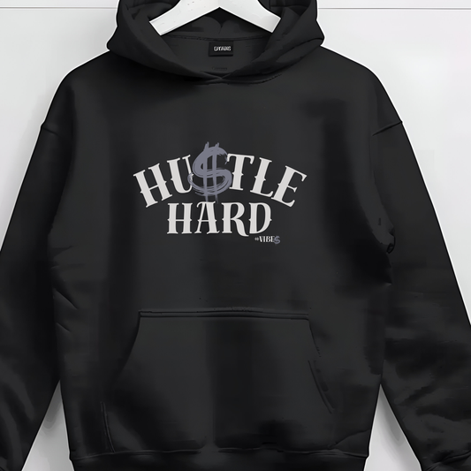 Hustle Hard Vibes Graphic Hoodie