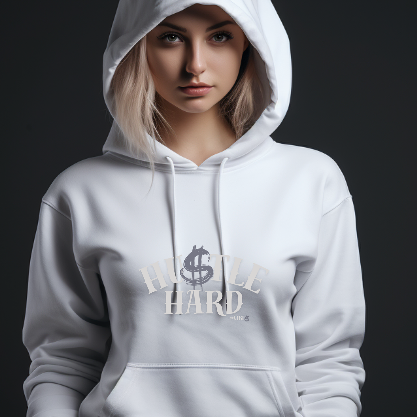 Hustle Hard Vibes Graphic Hoodie