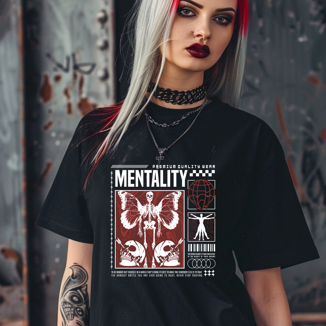 Custom Emo Mental Mentally Graphic Tee Grunge Gothic Emo Kid Men Women Unisex T Shirt