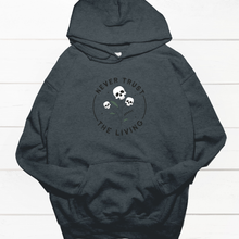 Load image into Gallery viewer, Custom Graphic Never Trust the Living Skull Flowers Tee Hoodie Grunge Gothic Emo Kid T Shirt Sweater Pull Over Sweatshirt
