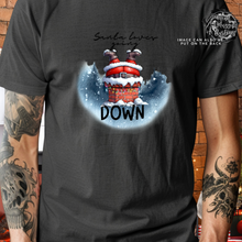 Load image into Gallery viewer, Custom Santa Loves Going Down Graphic Tee Grunge Gothic Emo Kid Men Women Unisex T Shirt
